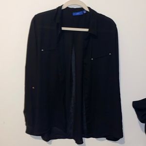Black sheer Apt 9 women’s button down